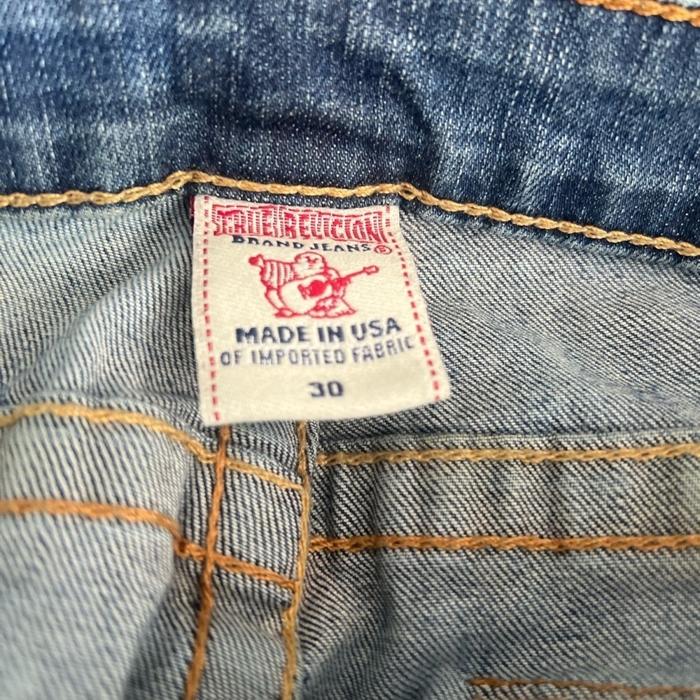 True Religion Blue Jean Shorts Size 30 - Picture 10 of 16